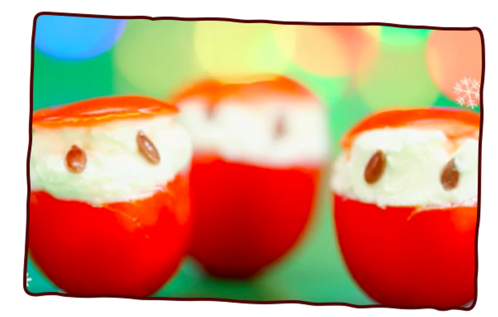 Cherry Tomato Santas