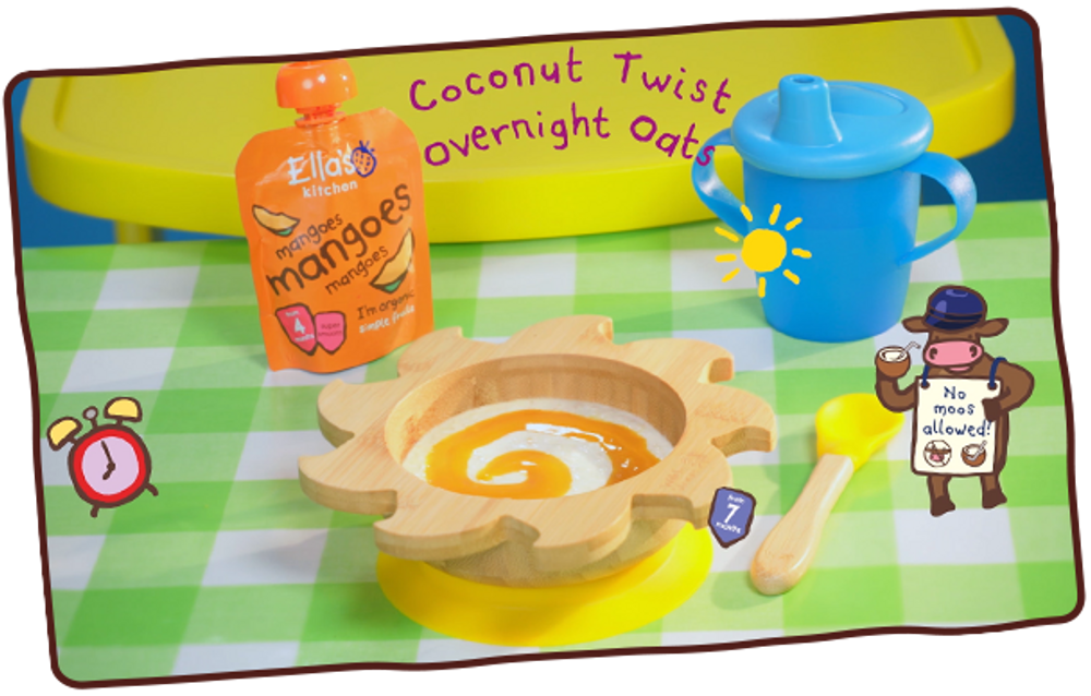 Cocnut twist overnight oats weaning recipe