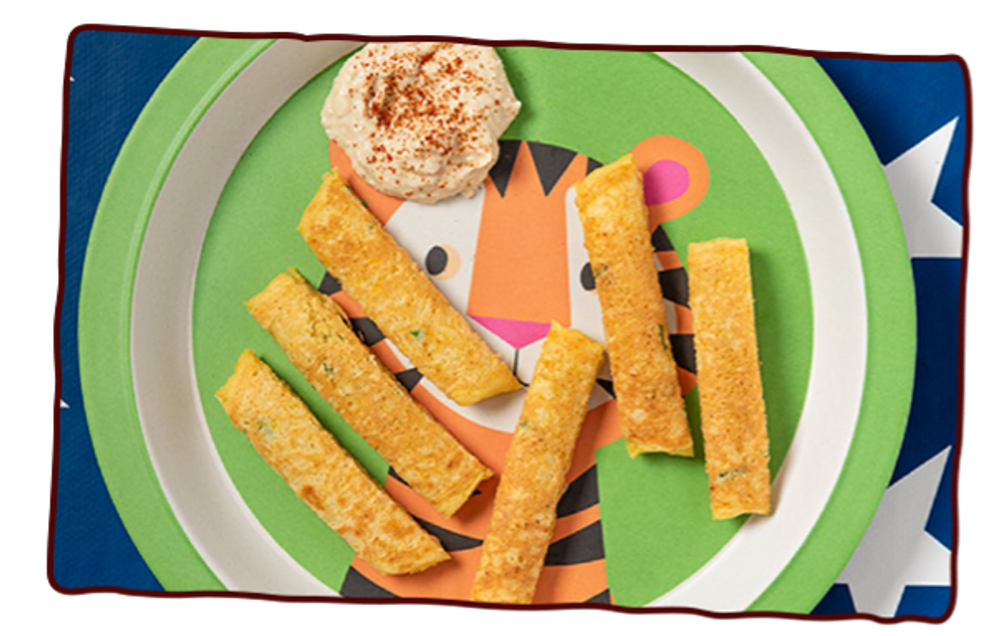 Sweetcorn chive pancake fingers