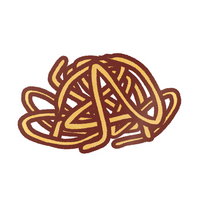 EK Foodles Spaghetti Noodles Sticker