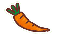 EK Foodles Carrot Sticker