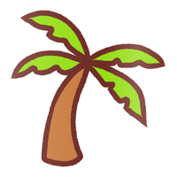 EK Simple Doodles Palm Tree Sticker