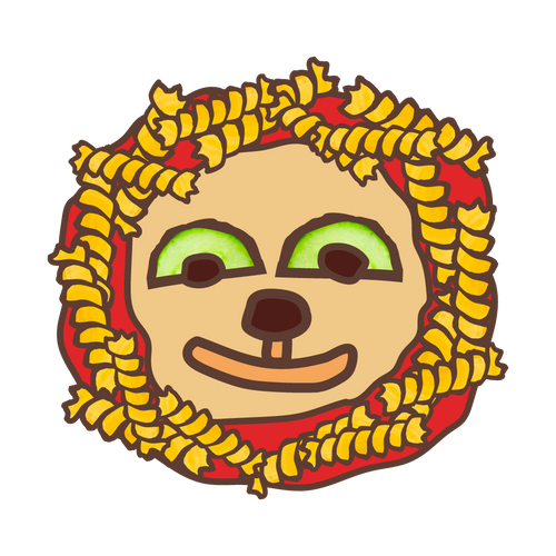 Lion pasta sensory play