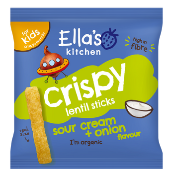 EK crispy lentil sticks sour cream onion flavour inner