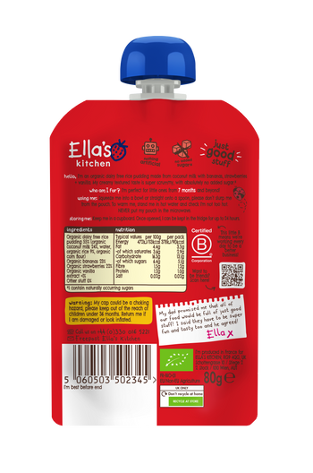 EK648 DF Strawberry rice pudding BOP