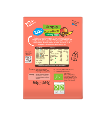 EK804 Oaty Smooshy Peach Banana Carton BOP NEW
