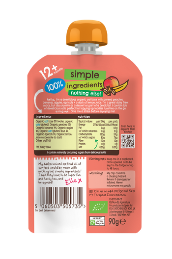 EK804 Oaty Smooshy Peach Banana BOP NEW