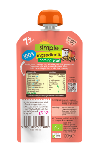 EK818 Peach Vanilla Overnight Oats BOP NEW