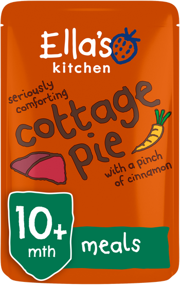 Ellas kitchen cottage pie pouch 10 months front of pack O