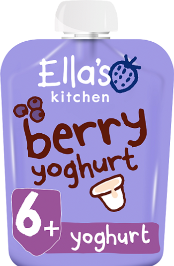 Ellas kitchen berry yoghurt pouch 6 months front of pack O