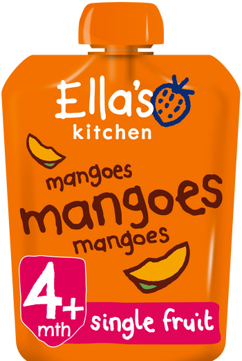 Ellas kitchen mangoes mangoes mangoes pouch front of pack O
