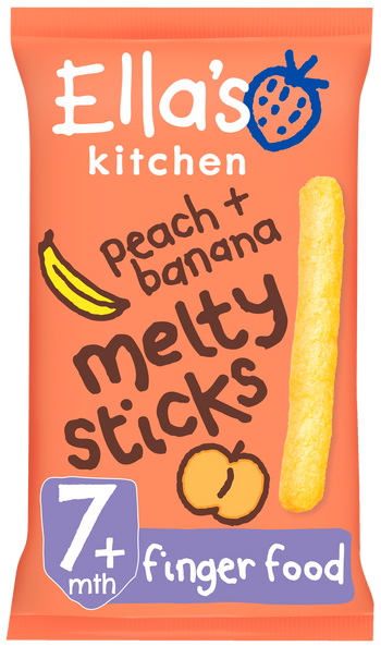 Ellas kitchen melty sticks peach banana bag front of pack O