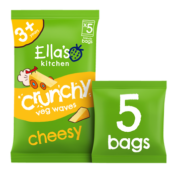 Ellas kitchen cheesy veg waves kids snack multipack image
