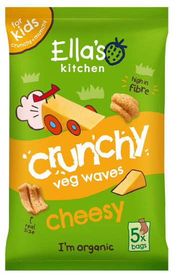 Ellas kitchen cheesy veg waves kids snack multipack