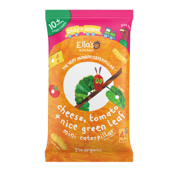 Ellas kitchen cheese tomato maize baby snacks front of pack