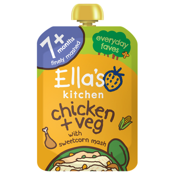 Ellas kitchen chicken veg baby food pouch front