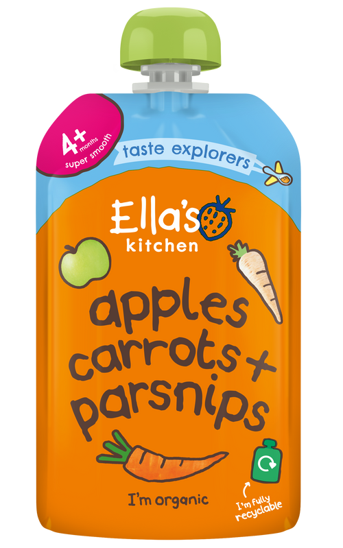 Ellas kitchen apple carrot parsnip baby puree pouch