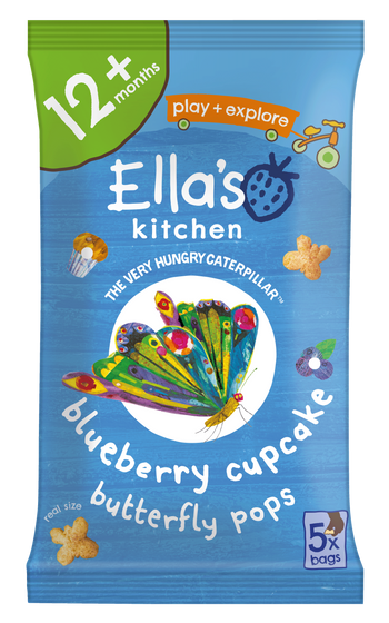 Ellas kitchen blueberry cupcake butterfly pops toddler snack front of pack