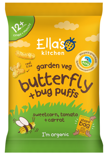 Ellas kitchen garden veg buterfly puffs toddler snack