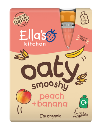 Ellas kitchen dairy free peach banana oat smoothie snack toddler multipack