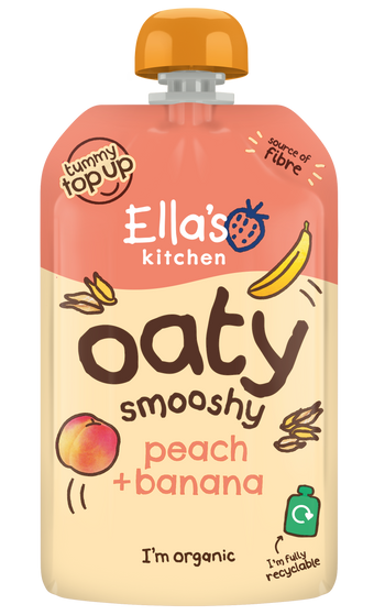 Ellas kitchen dairy free peach banana oat smoothie snack toddler single pouch