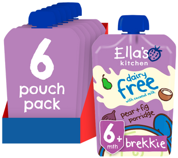 Ellas kitchen dairy free pear fig porridge baby food pouch case EK647