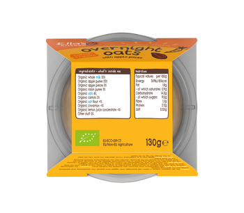 Ellas kitchen overnight oats carrots raisins baby food bottom of pack