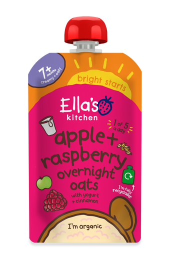Ellas kitchen overnight oats apple raspberry cinnamon baby food