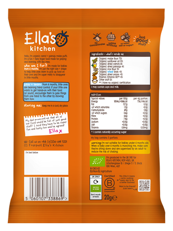 Ellas kitchen melty puff carrot parsnip back of pack