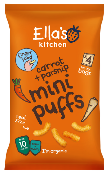 Ellas kitchen mini puffs carrot parsnip