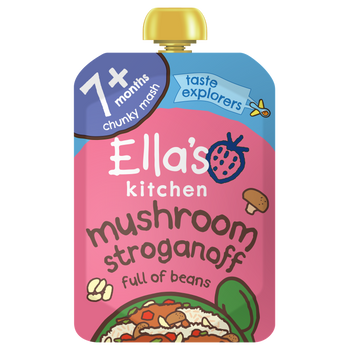 Ellas kitchen mushroom stroganoff baby food pouch front