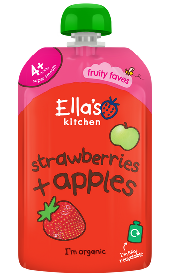 Ellas kitchen strawberries apple baby puree pouch