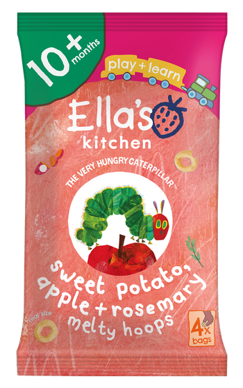 Ellas kitchen sweet potato apple rosemary melty hoops baby food front of pack