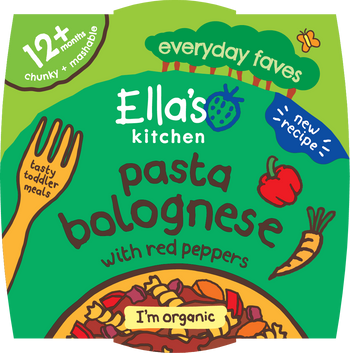 Ellas kitchen pasta bolognese toddler meal front of pack