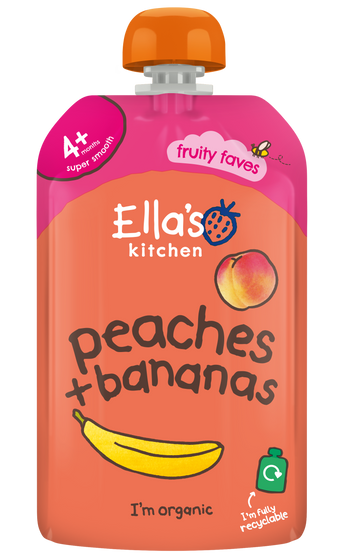 Ellas kitchen peach banana baby puree pouch