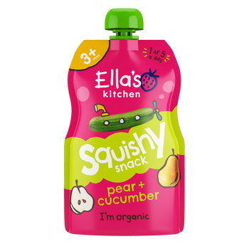 Ellas kitchen pear cucumber kids smoothie front of pouch