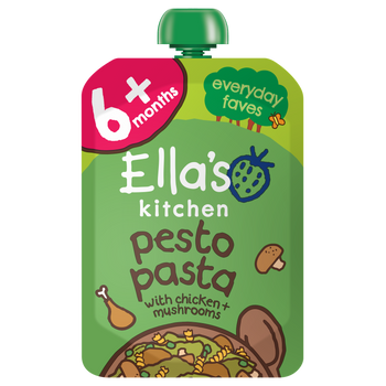 Ellas kitchen pesto pasta baby food pouch front of pack