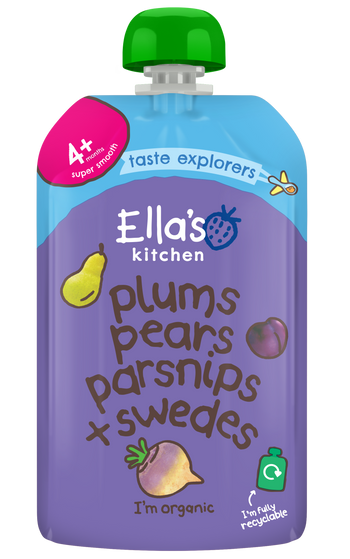 Ellas kitchen plum pears parsnips swede baby puree pouch