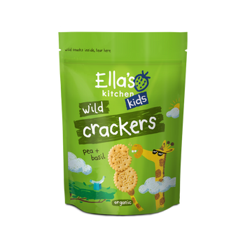 Ellas kitchen wheat crackes pea basil kids snack