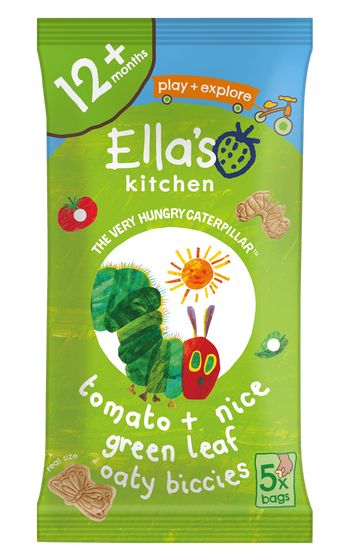 Ellas kitchen tomato basil oaty biscuits toddler snack front of pack