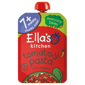 Ellas kitchen tomato pasta baby food pouch front