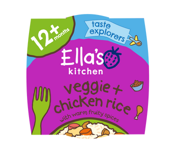 Ellas kitchen veggie chicken rice toddler meal front of pack