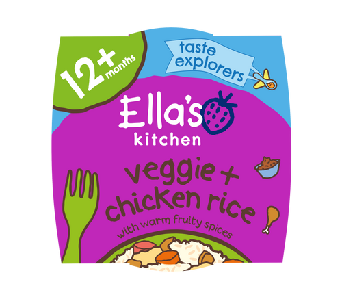 Ellas kitchen veggie chicken rice toddler meal front of pack