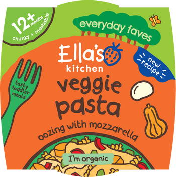 Ellas kitchen veggie pasta toddler meal front pack