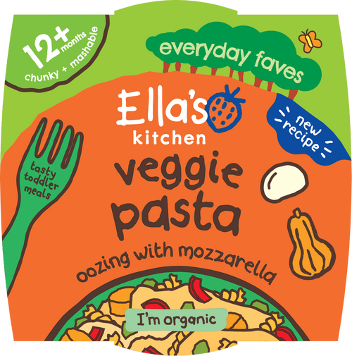 Ellas kitchen veggie pasta toddler meal front pack