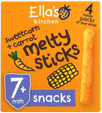 Sweetcorn carrot melty sticks front of pack