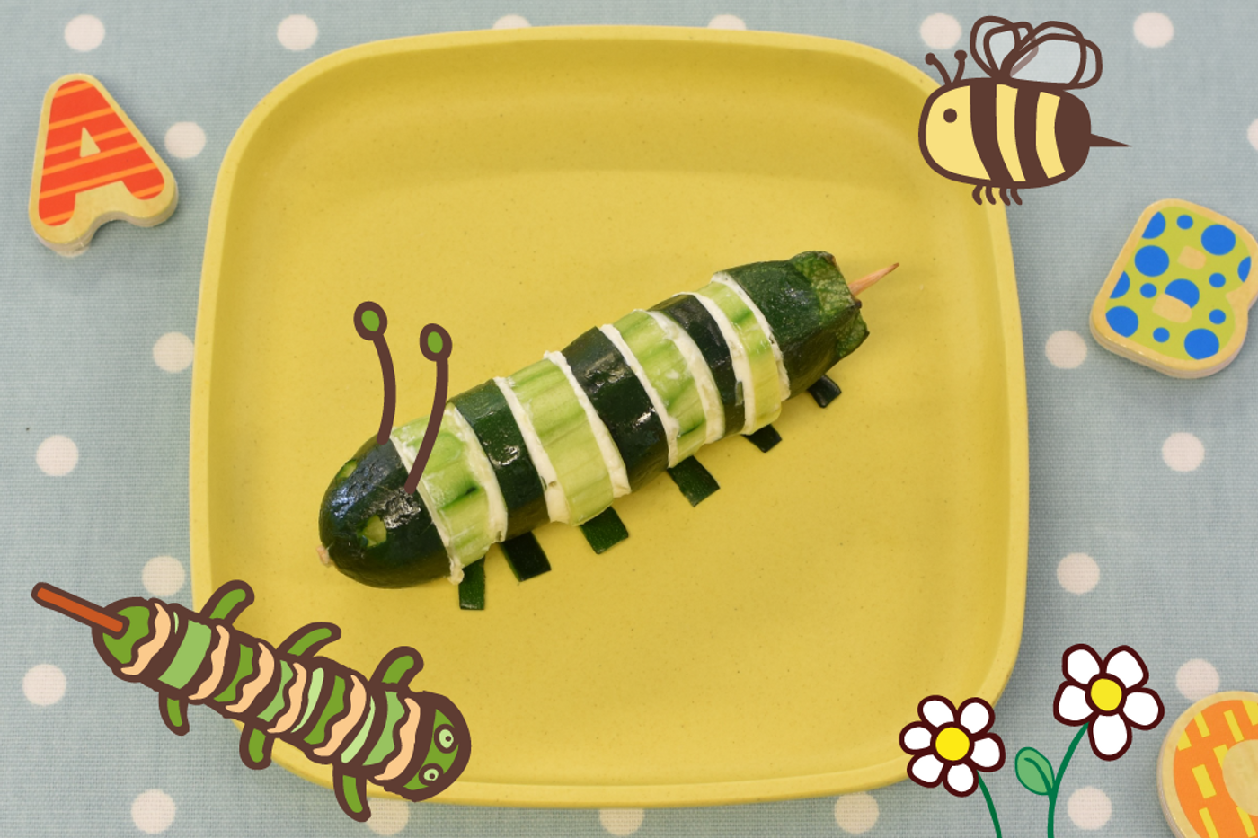 Courgetterpillar sensory fun