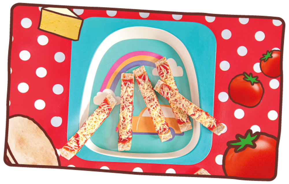 Easy cheesy pitta pizza Boxed