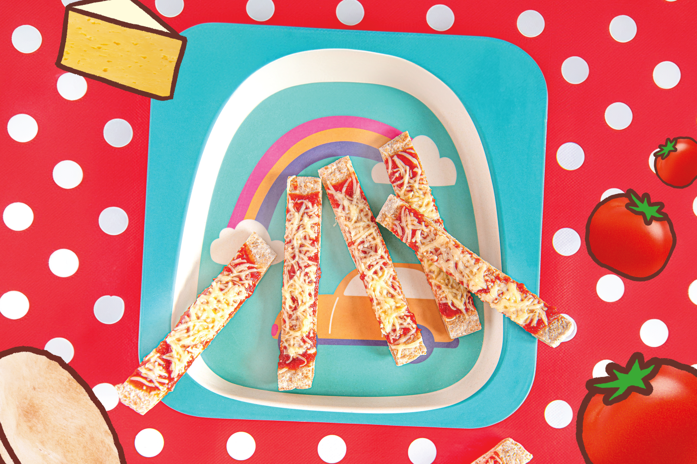 Easy cheesy pitta pizza Full