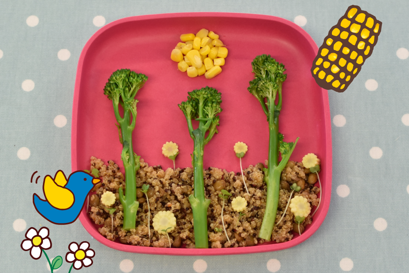 Tropical broccoli jungle sensory fun